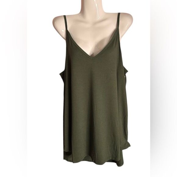 Zenna Reversible Tank Top NWT Army Green - Picture 2 of 4